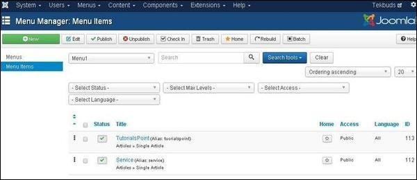 joomla submenus step3