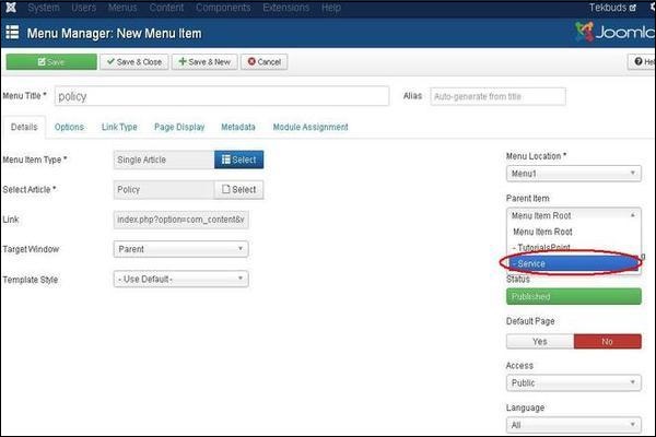 joomla submenus step4