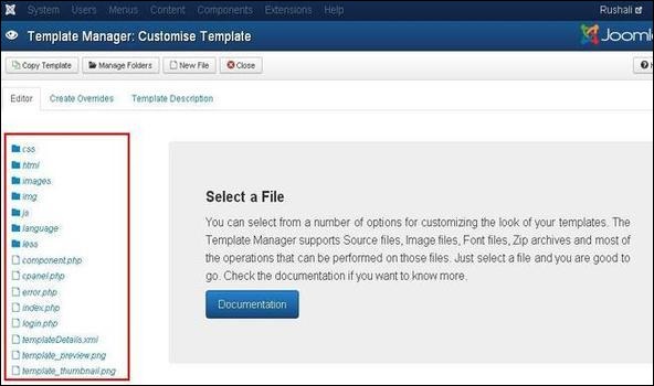 joomla templatemanager step3