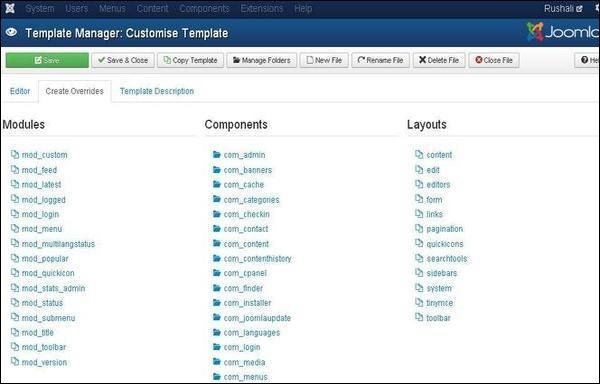 joomla templatemanager step5