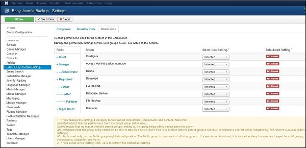 joomla websitebackup step4