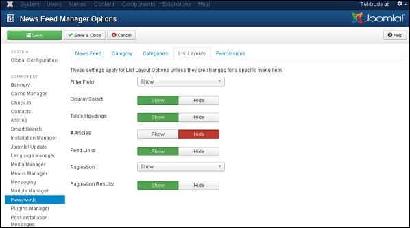 joomla adding news feed4