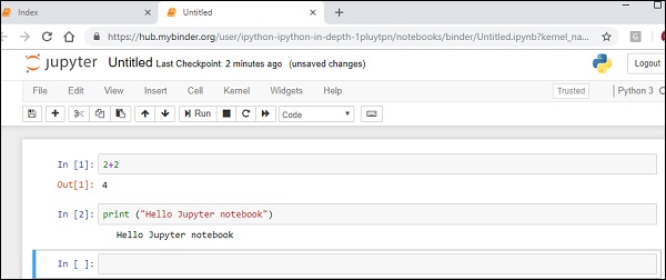 jupyter new notebook