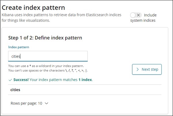 kibana index pattern