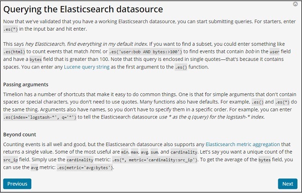 querying elasticsearch datasource