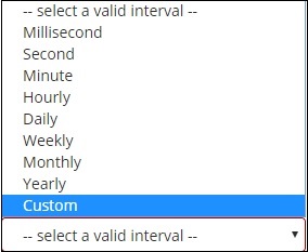 select interval histogram