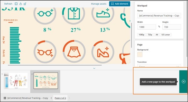 workpad inside canvas