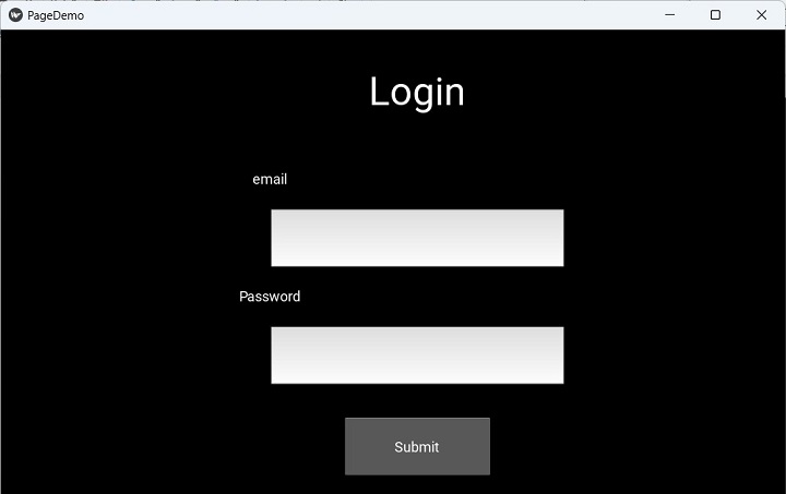 kivy page layout login