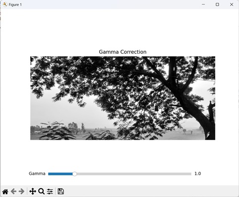 gamma correction slider