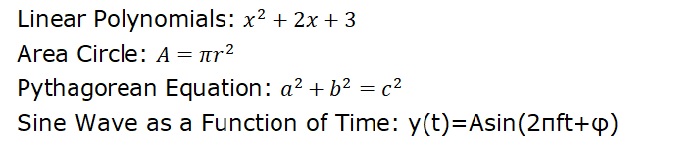 mathematical expressions intro