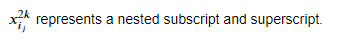 nested subscripts