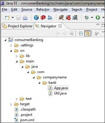 eclipse project structure