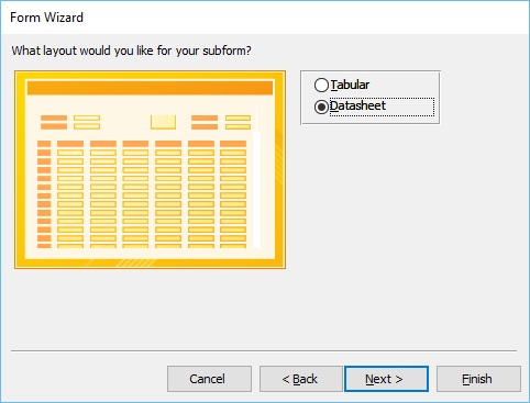 datasheet form