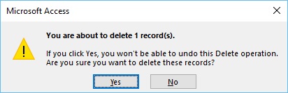 delete record