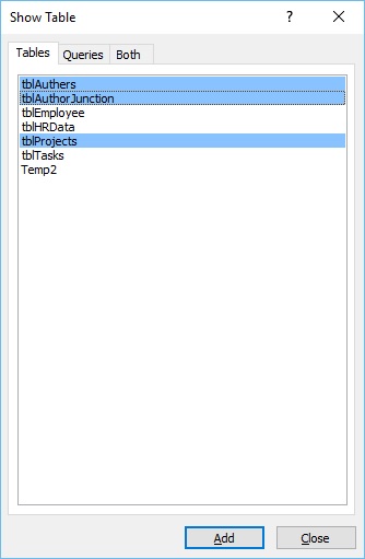 highlighted tables