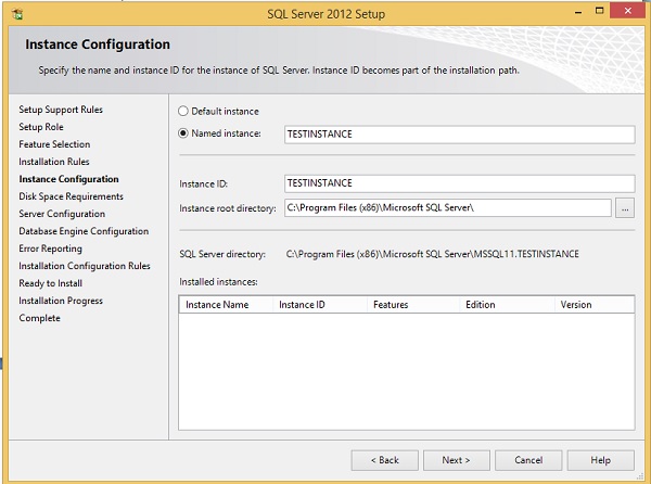 instance configuration