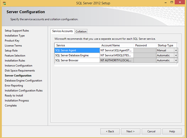 server configuration