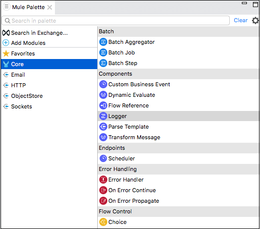 app mule palette