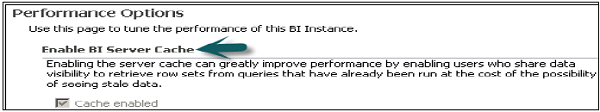 enable bi server cache