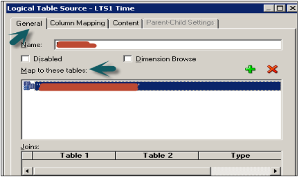 logical table source