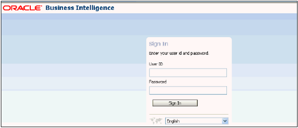 sign in to obiee step1