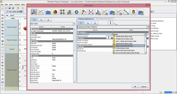 add chart properties