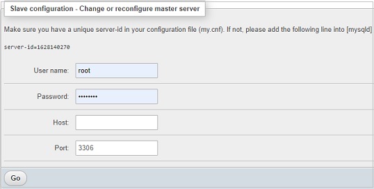 slave configuration