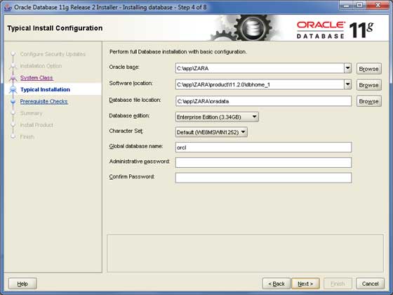 oracle install step4