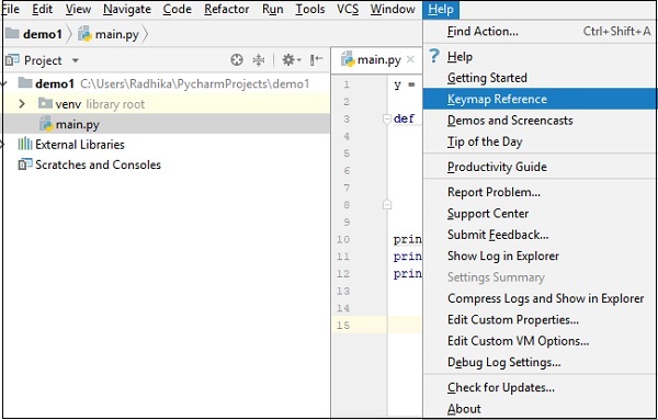 keymap reference