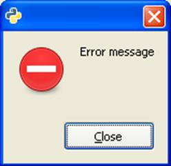 error message