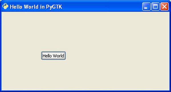 pygtk hello world