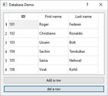 database handling output