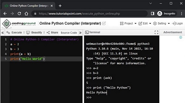 python coding ground