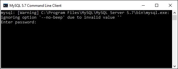 mysql command prompt