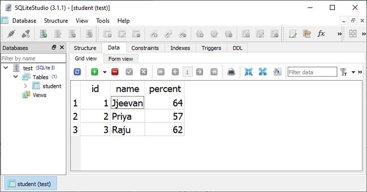 student database