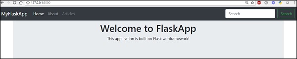 welcome flask