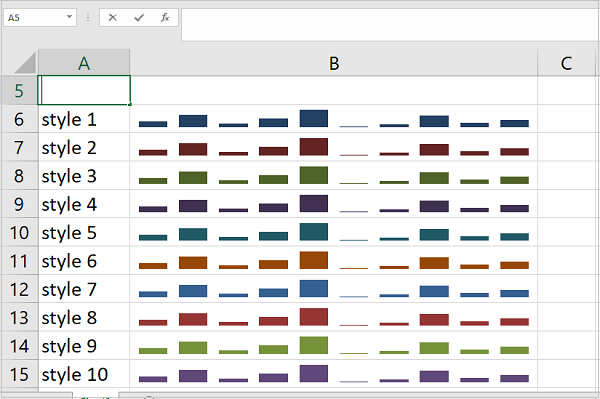 column sparkline