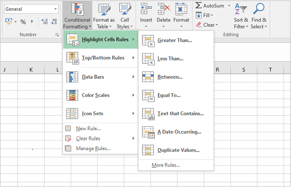 conditional formatting