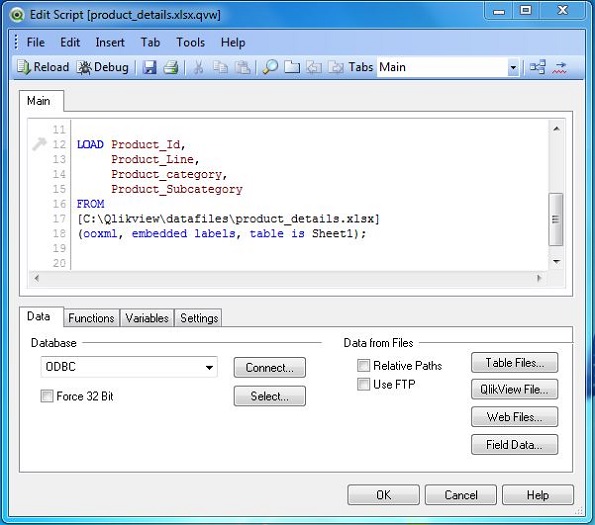 3 excel load script