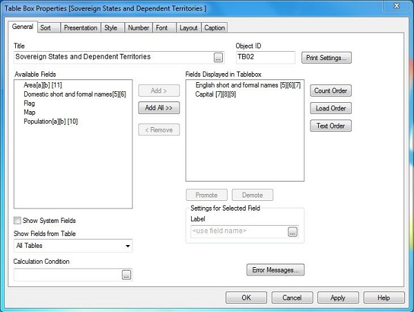 6 webfile table box fields