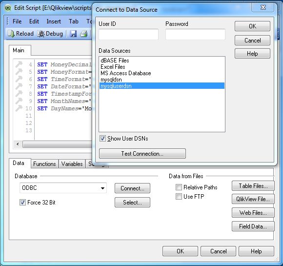 database file connect