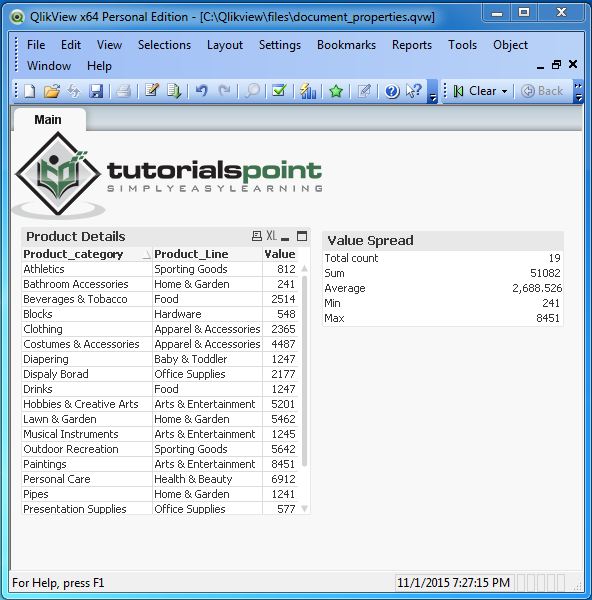 document sheet objects