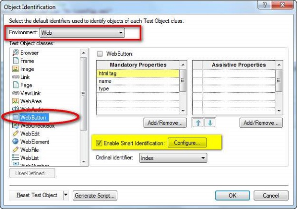 qtp smart identification