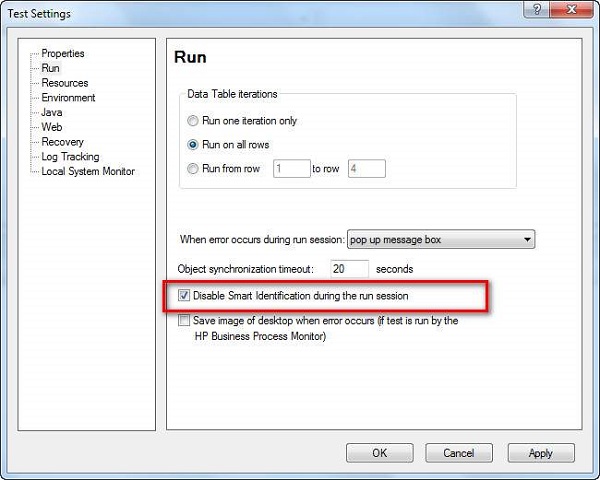 qtp smart identification 4