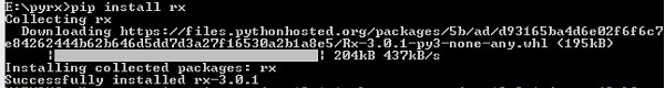 pip install rx