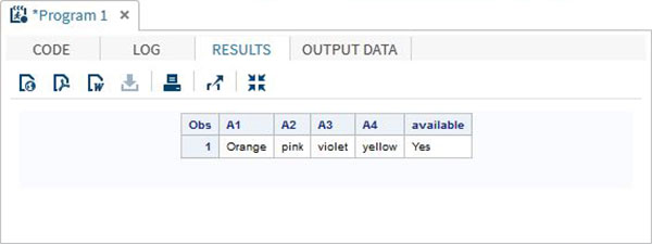 array in result