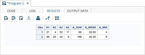 array of result