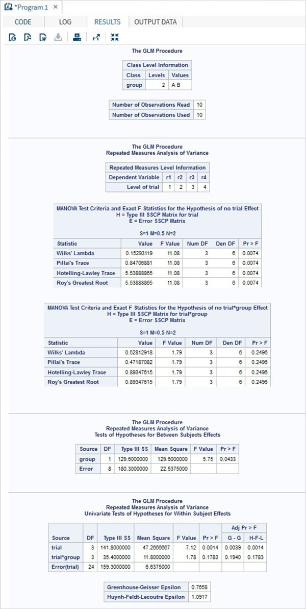 repeated measure analysis