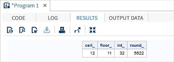 trunc funcs result