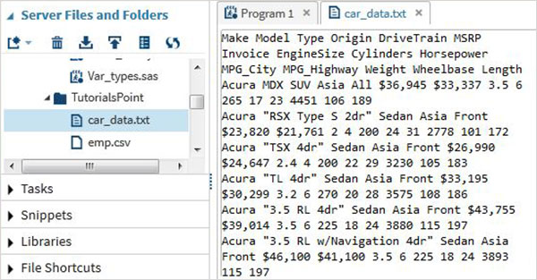 write data set result